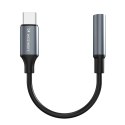 Adapter Wozinsky WACM-01 USB-C - mini jack 3,5mm - czarny