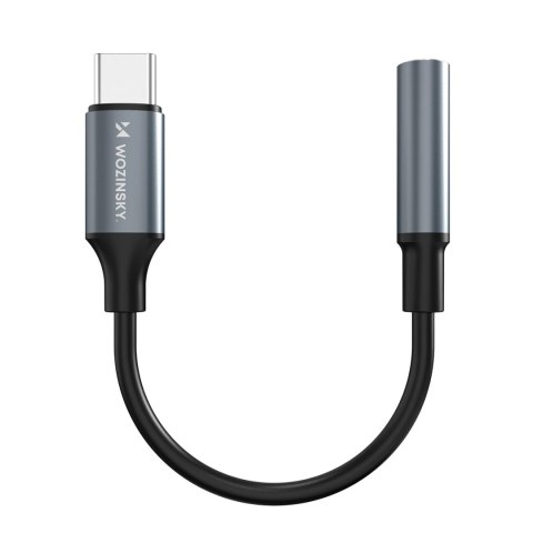 Adapter Wozinsky WACM-01 USB-C - mini jack 3,5mm - czarny