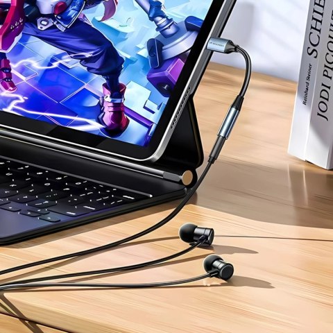 Adapter Wozinsky WACM-01 USB-C - mini jack 3,5mm - czarny
