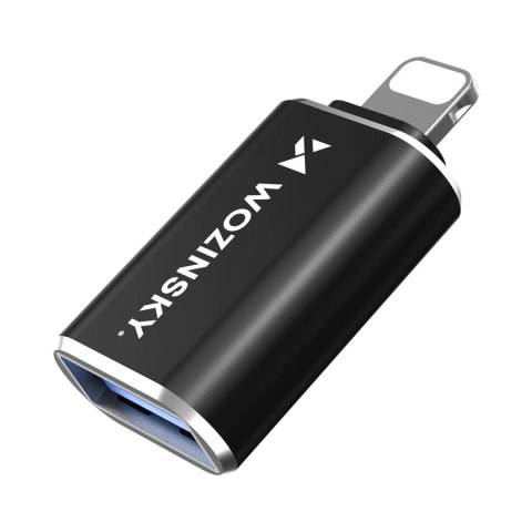 Adapter Wozinsky WALA-01 Lightning - USB-A OTG - czarny