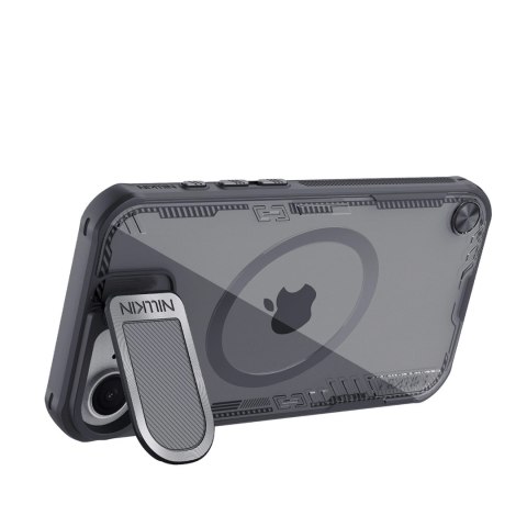 Etui Nillkin Iceblade Prop Magnetic z osłoną obiektywu i podstawką na iPhone 16e - czarne
