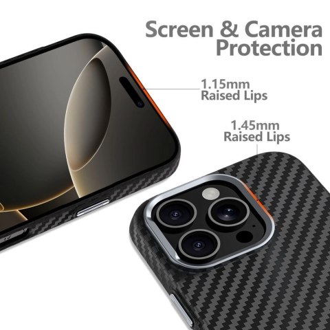 Etui Tech-Protect Ion Carbon MagSafe na iPhone 14 - czarne