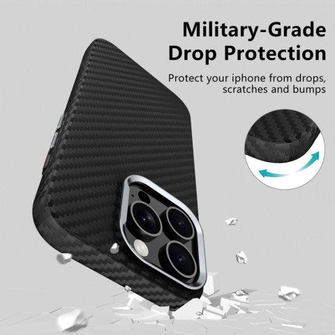 Etui Tech-Protect Ion Carbon MagSafe na iPhone 14 - czarne