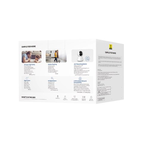 Kamera wewnętrzna Baseus Security P1 3K (wersja EU) - biała