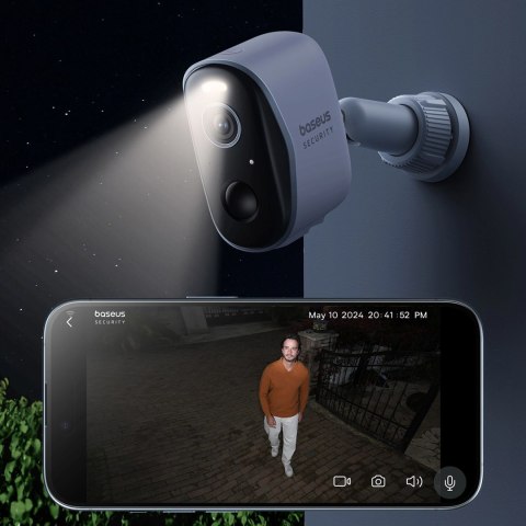 Zewnętrzna kamera Baseus Security N1 Plus 2K - biała