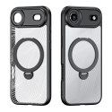 Etui Dux Ducis Aimo Mag z pierścieniem magnetycznym i podstawką na iPhone 17 Air - czarne