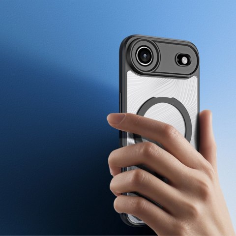 Etui Dux Ducis Aimo Mag z pierścieniem magnetycznym i podstawką na iPhone 17 Air - czarne