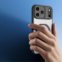 Etui Dux Ducis Aimo Mag z pierścieniem magnetycznym i podstawką na iPhone 17 Pro Max - czarne