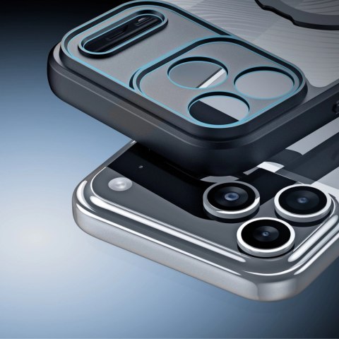 Etui Dux Ducis Aimo Mag z pierścieniem magnetycznym i podstawką na iPhone 17 Pro Max - czarne