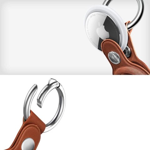 Etui Tech-Protect NaturalFit na Apple AirTag 1 / 2 - brązowy