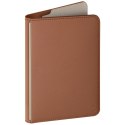 Etui na paszport UNIQ Belmont z Apple Find My blokada RFID karmelowy beżowy
