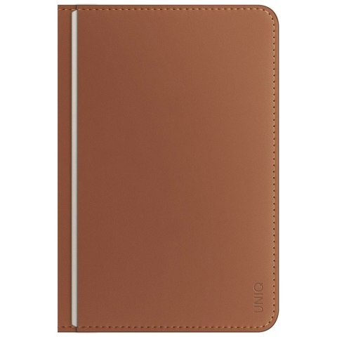 Etui na paszport UNIQ Belmont z Apple Find My blokada RFID karmelowy beżowy