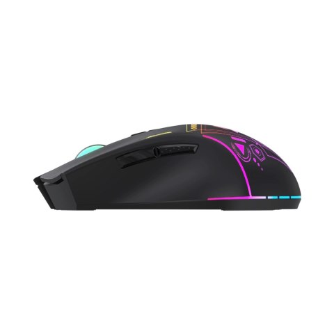 Mysz bezprzewodowa Wozinsky WMGB-3200 gamingowa optyczna z wbudowanym akumulatorem 3200 DPI z oświetleniem RGB - czarna