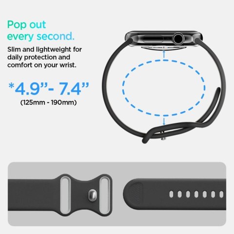 Pasek Spigen Nano Pop na Apple Watch 40 / 41 / 42 mm - czarno-szary