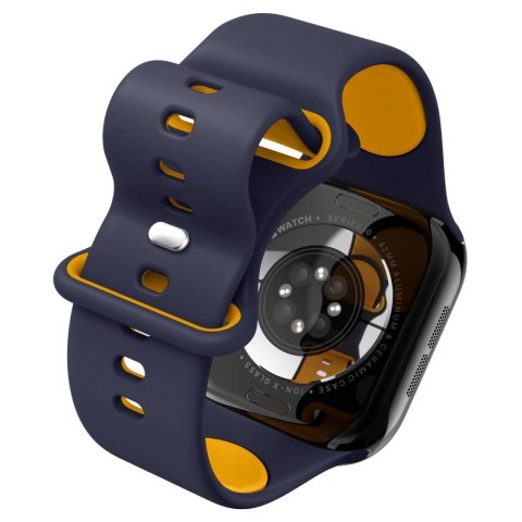 Pasek Spigen Nano Pop na Apple Watch 40 / 41 / 42 mm - granatowo-pomarańczowy