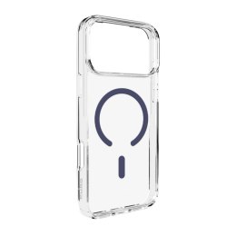 Etui Puro Lite Mag TPU+PC kompatybilne z MagSafe na iPhone 17 Pro - przezroczyste z niebieskim pierścieniem