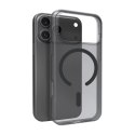 Etui silikonowe Puro Daylight kompatybilne z Magsafe na iPhone 17 Pro Max - półprzezroczyste czarne
