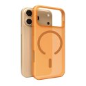 Etui silikonowe Puro Daylight kompatybilne z Magsafe na iPhone 17 Pro Max - półprzezroczyste pomarańczowe