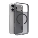 Etui silikonowe Puro Daylight kompatybilne z Magsafe na iPhone 17 Pro - półprzezroczyste czarne