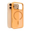 Etui silikonowe Puro Daylight kompatybilne z Magsafe na iPhone 17 Pro - półprzezroczyste pomarańczowe