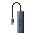 Hub USB-A 4w1 Baseus UltraJoy 3 x USB-A 3.0 + RJ45 - szary