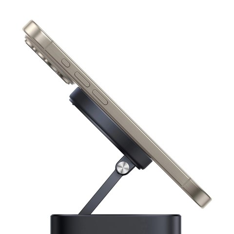 Hub USB-C 7w1 Baseus MagPro Series II z ładowarką kompatybilną z MagSafe 15W + HDMI + USB-A + USB-C + SD/TF - czarny