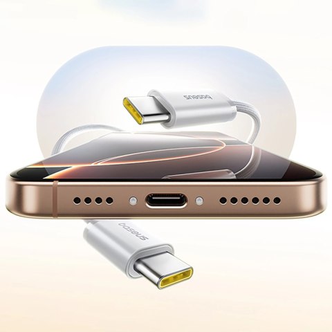 Kabel Baseus Dynamic 4 Pro 100W USB-C - USB-C magnetyczny 1m - biały