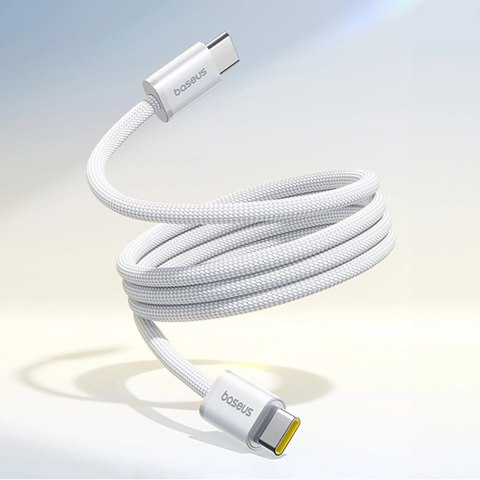 Kabel Baseus Dynamic 4 Pro 100W USB-C - USB-C magnetyczny 1m - biały