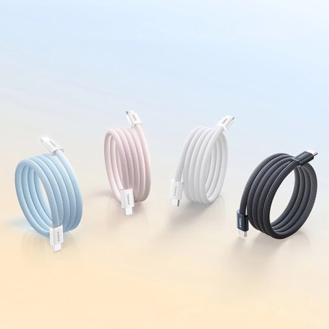 Kabel Baseus Dynamic 4 Pro 100W USB-C - USB-C magnetyczny 1m - biały