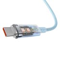 Kabel Baseus Explorer 100W USB-C - USB-C z inteligentnym czujnikiem temperatury 1m - niebieski