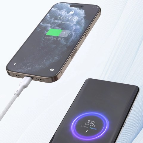 Kabel Dudao L9C 65W USB-C - USB-C 2m - biały