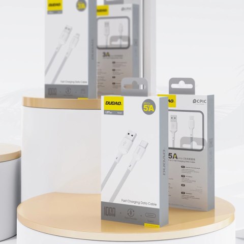 Kabel Dudao L9T 5A USB-A - USB-C 1m - biały
