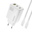 Ładowarka sieciowa Dudao A29C 65W GaN + kabel USB-C - biała