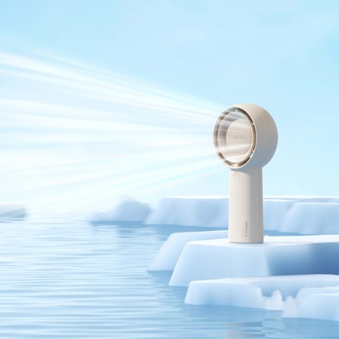 Mini dmuchawa Jisulife Handheld Fan Life5 Plus 4000 mAh przenośny wiatraczek wentylator USB - beżowy