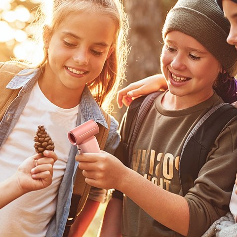 Mini dmuchawa Jisulife Handheld Fan Life9 5000mAh przenośny wiatraczek wentylator USB - różowy