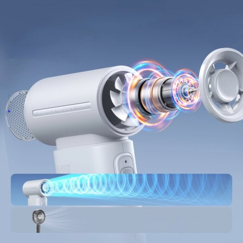 Mini dmuchawa Jisulife Handheld Fan Life9 5000mAh przenośny wiatraczek wentylator USB - szary