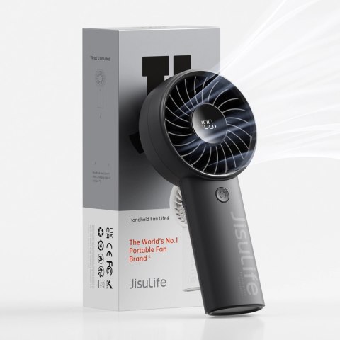 Mini wentylator Jisulife Handheld Fan Life4 3600mAh przenośny wiatraczek USB - czarny