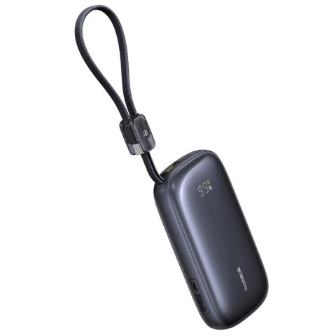 Powerbank Baseus EnerFill FC21 QPow3 Ultra 10000mAh 22.5W z wyświetlaczem cyfrowym i odłączanym kablem - czarny