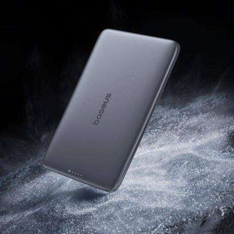 Powerbank Baseus PicoGo AM41 5000mAh 20W ultra-cienki, kompatybilny z MagSafe z czarnym kablem Baseus Simple USB-C 60W 30cm - sz