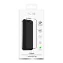 Szkło hartowane Puro Frame na iPhone 17 Pro z aplikatorem i czarną ramką