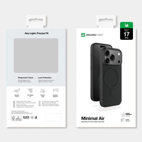 Etui AMAZINGTHING Minimal Air na iPhone 17 Pro kompatybilne z MagSafe - czarne