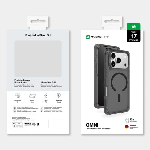 Etui AMAZINGTHING Omni na iPhone 17 Pro Max kompatybilne z MagSafe - czarne
