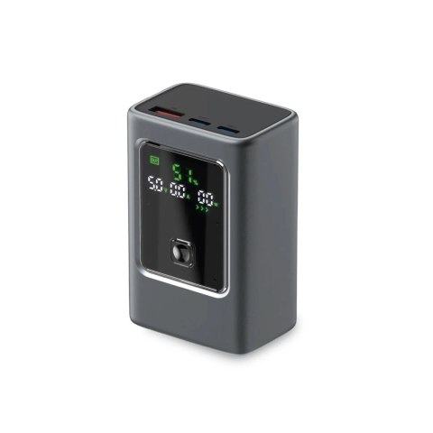 Powerbank SBS 10000mAh PD 35W z wyświetlaczem LCD - szary