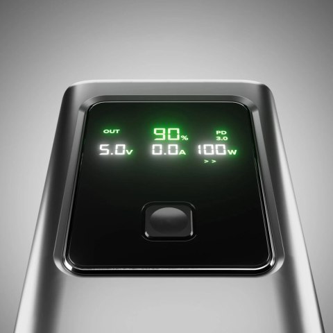 Powerbank SBS 10000mAh PD 35W z wyświetlaczem LCD - szary