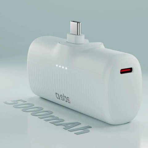 Powerbank SBS EcoPower 5000 mAh 10W z wbudowanym portem USB-C - szary