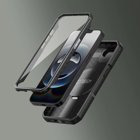 Etui Tech-Protect Kevlar Magsafe na iPhone 16e - czarne