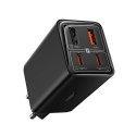 Ładowarka Baseus GaN6 Pro 65W 2 x USB-C 2 x USB-A z czarnym kablem USB-C 100W 1m - czarna