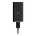 Ładowarka Baseus GaN6 Pro 65W 2 x USB-C 2 x USB-A z czarnym kablem USB-C 100W 1m - czarna
