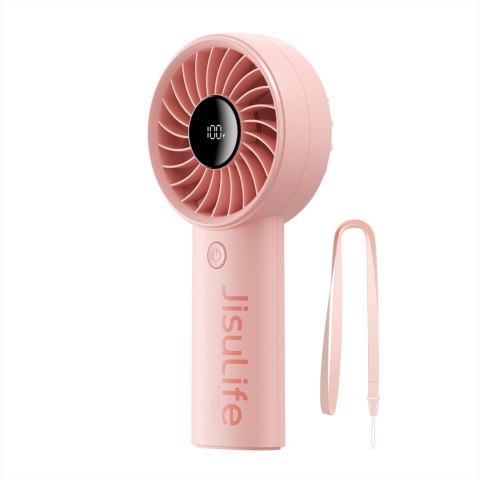 Mini wentylator Jisulife Handheld Fan Life4 3600mAh przenośny wiatraczek USB - różowy