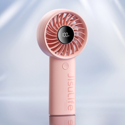 Mini wentylator Jisulife Handheld Fan Life4 5000mAh przenośny wiatraczek USB - różowy